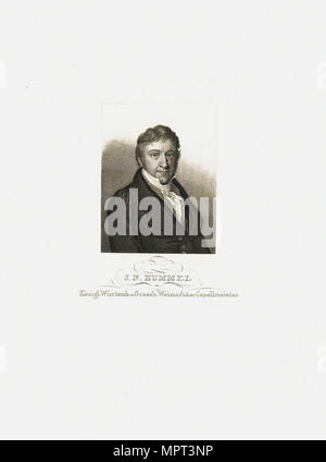 Portrait von Johann Nepomuk Hummel (1778-1837), C. 1830. Stockfoto