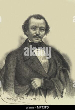 Portrait von Michail Alexandrowitsch Bakunin (1814-1876), Ende 1830. Stockfoto