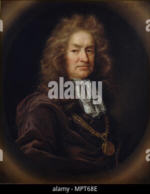 Elias Ashmole, 1687. Artist: John Riley. Stockfoto