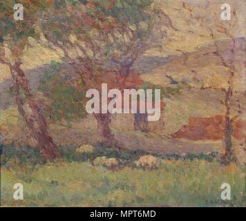 In den Abschreibungen in der Nähe von Lewes, 1906. Künstler: Robert Polhill Bevan. Stockfoto