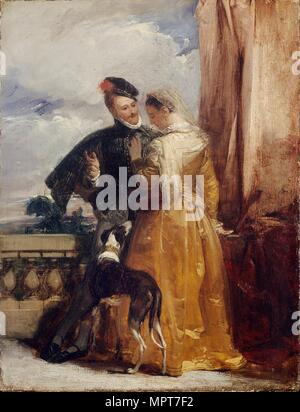 Amy Robsart und der Graf von Leicester, c 1827. Künstler: Richard Parkes Bonington. Stockfoto