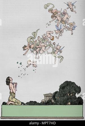 "Schmutztitel, Traum einer Mittsommer-Nacht", 1914. Künstler: W Heath Robinson. Stockfoto