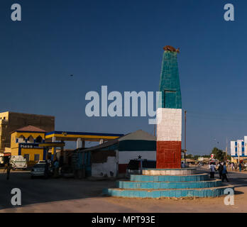 Fisch Denkmal im Zentrum von Berbera, Somalia Stockfoto