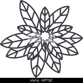 Eukalyptus Symbol Leitung Konzept. Eukalyptus flachbild Vektor Zeichen, Symbol, Abbildung. Stock Vektor