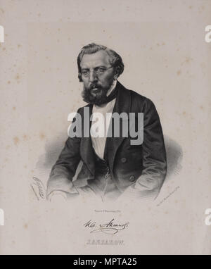 Porträt des Autors Iwan Sergejewitsch Aksakov (1823-1886), 1860. Stockfoto