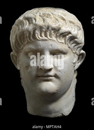 Portraitbüste von Nero. Stockfoto