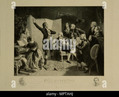 Rouget de Lisle (1760 bis 1836) singt La Marseillaise. Stockfoto