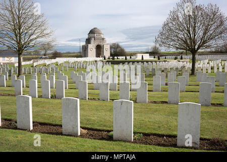 Britischen Soldatenfriedhof Cabaret Rouge, Erster Weltkrieg, Souchez, Hauts-de-France, Frankreich Stockfoto