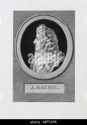 Porträt des Dichters Jean Racine (1639-1699). Stockfoto