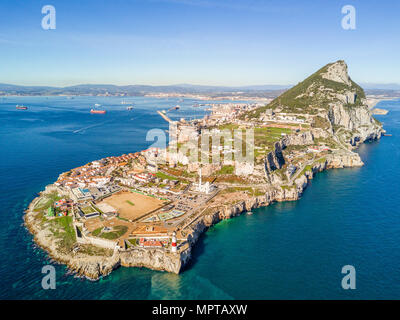 Gibraltar Rock monolith, Gibraltar, Iberische Halbinsel, Britische Überseegebiet Stockfoto