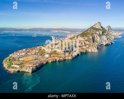 Gibraltar Rock monolith, Gibraltar, Iberische Halbinsel, Britische Überseegebiet Stockfoto