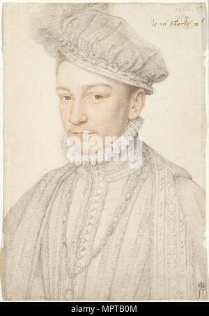 Porträt von König Karl IX. von Frankreich (1550-1574). Stockfoto