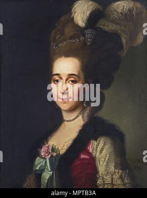 Portrait von Varvara Vasilyevna Golitsyna, geb. von Engelhardt (1757-1815). Stockfoto