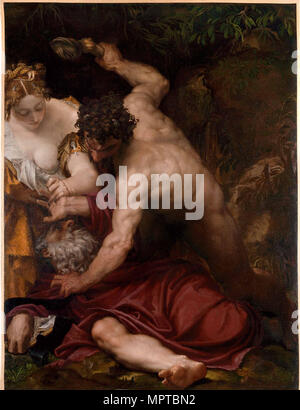 Die Versuchung des Heiligen Antonius. Stockfoto