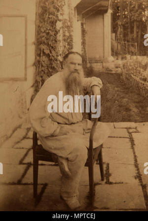 Porträt des Autors zählen Lew Nikolajewitsch Tolstoi (1828-1910). Stockfoto