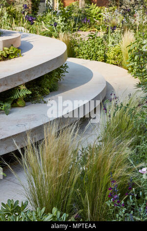 RHS und NHS Wohlfühlen Garten Stockfoto