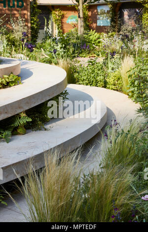 RHS und NHS Wohlfühlen Garten Stockfoto