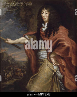 Porträt von Louis II. de Bourbon (1621-1686), die zweite Hälfte des 17. Cen.. Stockfoto