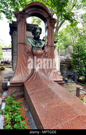 Emile Zolas grave-Friedhof von Montmartre - Paris - Frankreich 18. Stockfoto