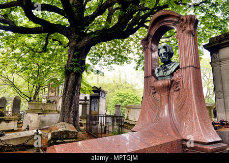 Emile Zolas grave-Friedhof von Montmartre - Paris - Frankreich 18. Stockfoto