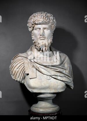 Portraitbüste von Lucius Verus, Ende 2. Artist: Unbekannt. Stockfoto