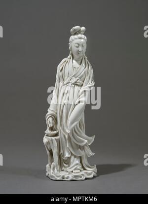 Dehua ware Abbildung des Bodhisattva Guanyin, aus dem 17. Jahrhundert. Artist: Unbekannt. Stockfoto