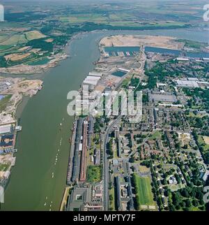 Chatham Historic Dockyard, Medway, Kent, 1993. Artist: Aerofilms. Stockfoto