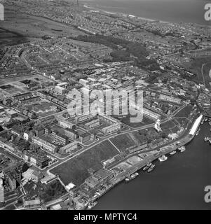 North Shields und Umgebung, Tyneside, 1973. Artist: Aerofilms. Stockfoto