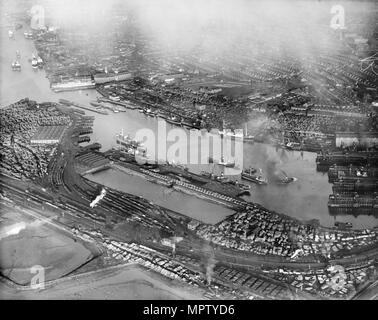 Tyne Dock, South Shields, South Tyneside, 1927. Artist: Aerofilms. Stockfoto