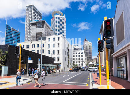 Neuseeland Auckland New Zealand commerce Street im Stadtzentrum von Auckland Auckland cbd North Island, Neuseeland Stockfoto
