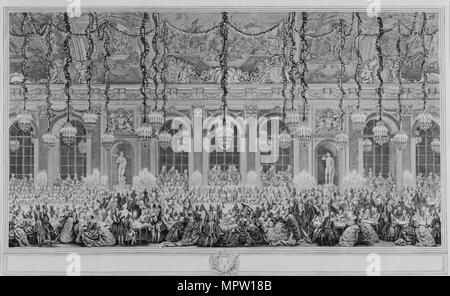 Dekoration der Spiegelsaal in Versailles, anlässlich der zweiten Ehe der Dauph Stockfoto