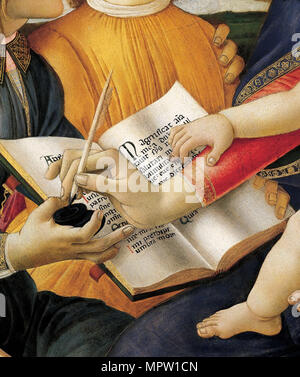 Madonna des Magnifikat (Detail), 1483. Stockfoto