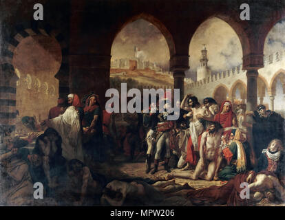 Bonaparte besuchen die Pest Opfer von Jaffa, 1804. Stockfoto