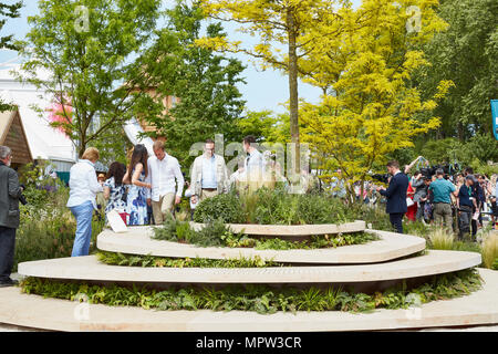 RHS und NHS Wohlfühlen Garten Stockfoto