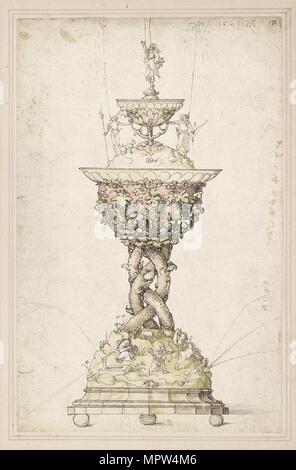 Design für eine Tabelle Brunnen, 1509. Künstler: Albrecht Dürer. Stockfoto