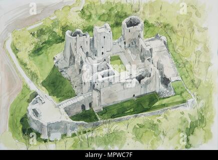 Goodrich Castle, Herefordshire, c 1994 - c 2005. Artist: Liam Wales. Stockfoto