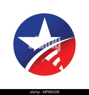 American Star Kreis Vektor Symbol Grafik Logo Design Stock Vektor