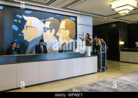 Das Langham Hotel Lobby, Fifth Avenue, New York, USA Stockfoto