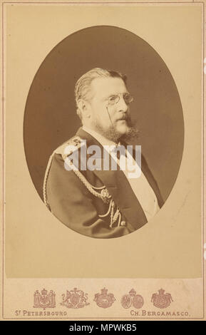 Portrait von Großfürst Konstantin Nikolajewitsch von Russland (1827-1892), C. 1875. Stockfoto