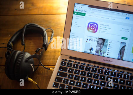 how to post photos on instagram from a mc book air