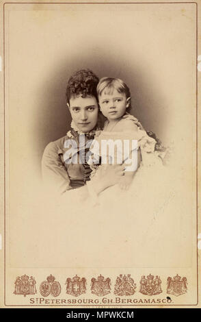 Großherzogin Maria Fyodorovna, Prinzessin Dagmar von Dänemark (1847-1928) mit Tochter Xenia Alexandro Stockfoto