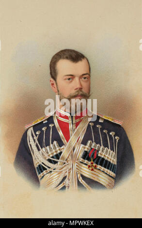 Portrait von Kaiser Nikolaus II. (1868-1918), C. 1895. Stockfoto