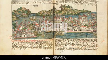 Blick auf Venedig. Von: Liber chronicarum von Hartmann Schedel, 1493. Stockfoto