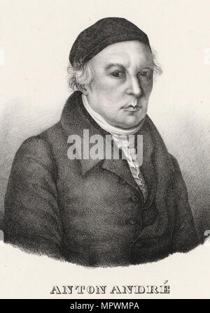 Portrait des Komponisten Johann Anton André (1775-1842), 1840. Stockfoto