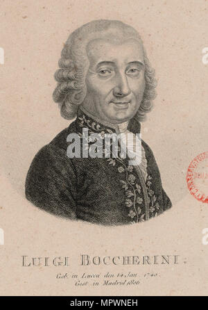 Portrait des Komponisten Luigi Boccherini (1743-1805). Stockfoto