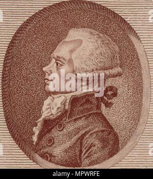 Maximilien de Robespierre (1758-1794), 1792. Stockfoto