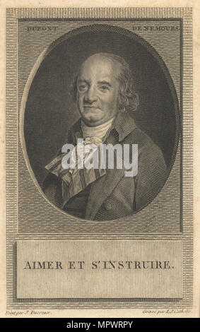 Pierre Samuel Du Pont de Nemours (1739-1817). Stockfoto