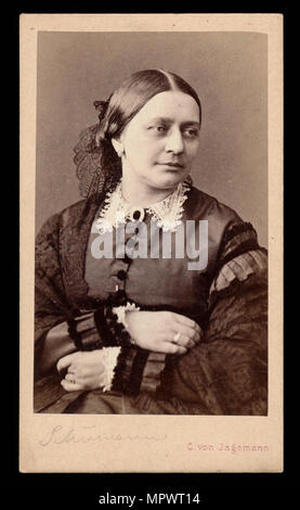 Portrait von Clara Schumann (1819-1896), 1866. Stockfoto