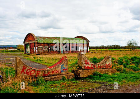 Verfallenes Gebäude in der Nähe Fangfoss North Yorkshire, England Stockfoto