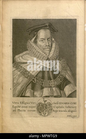 Portrait von Sir Edward Coke (1552-1634), 1660. Stockfoto